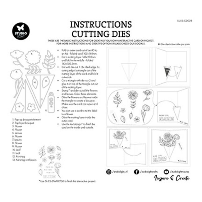 Studio Light SL Cutting Die Bouquet pop-up Essentials nr.928