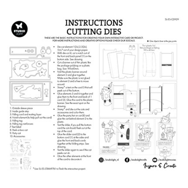 Studio Light SL Cutting Die Peek a boo slider Essentials nr.929