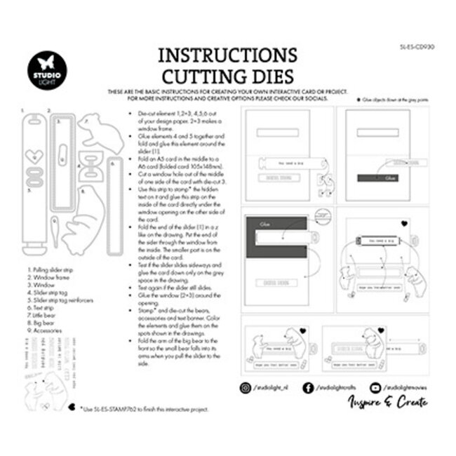 Studio Light SL Cutting Die Hug slider Essentials nr.930