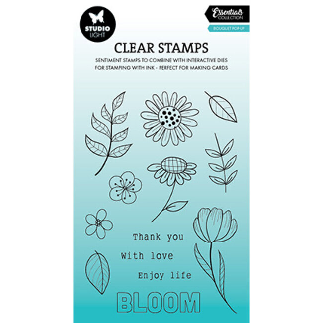 Studio Light SL Clear stamps Bouquet pop-up Essentials nr.760