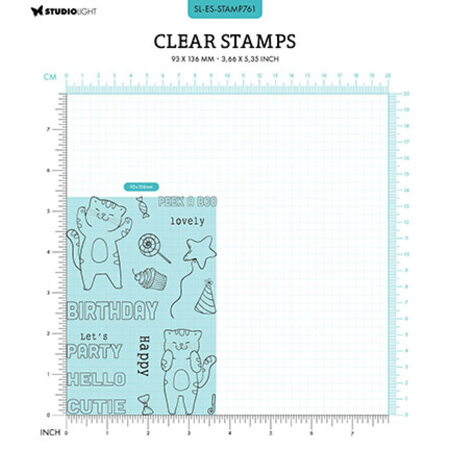 Studio Light SL Clear stamps Peek a boo slider Essentials nr.761