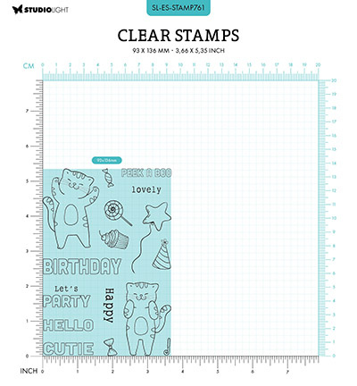 Studio Light SL Clear stamps Peek a boo slider Essentials nr.761
