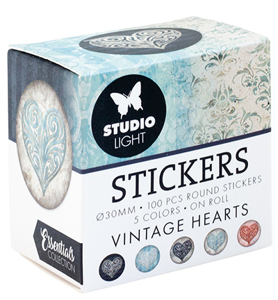 Studio Light SL ø30mm Stickers VINTAGE HEART Essentials nr.32