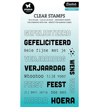 Studio Light SL Clear stamps Verjaardag teksten Essentials nr.764
