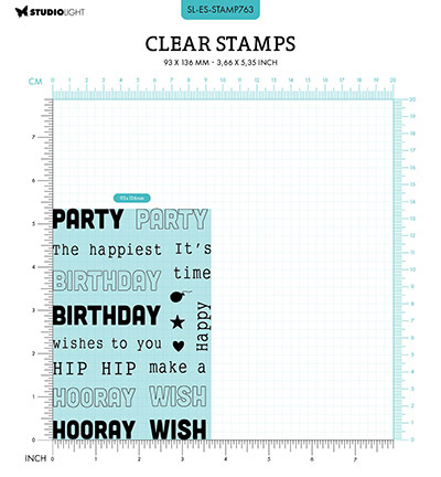 Studio Light SL Clear stamps Birthday texts Essentials nr.763
