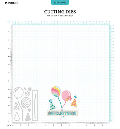 Studio Light SL Cutting Die B-day balloons Essentials nr.933