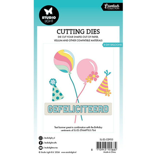 Studio Light SL Cutting Die B-day balloons Essentials nr.933