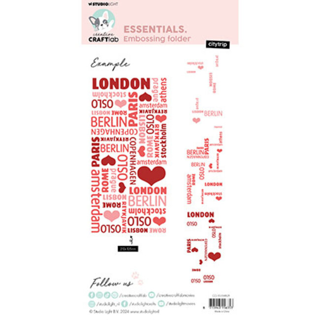 Studio Light - Creative Craftlab CCL Embossing folder Citytrip Essentials nr.25