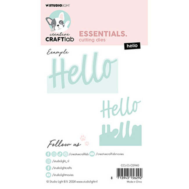 Studio Light - Creative Craftlab CCL Cutting Die Hello Essentials nr.940