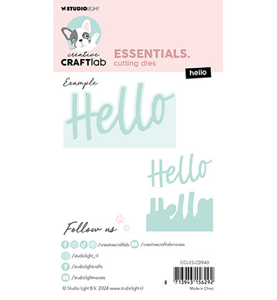 Studio Light - Creative Craftlab CCL Cutting Die Hello Essentials nr.940