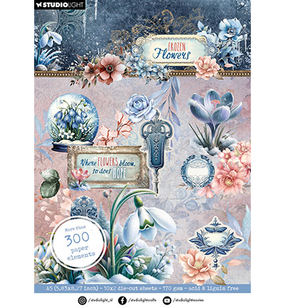 Studio Light SL Die-cut paper pad Paper elements Frozen Flowers nr.266
