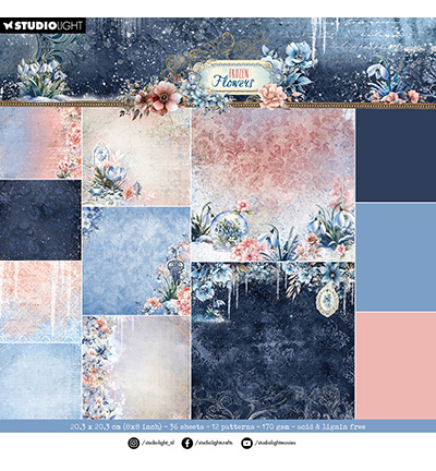 Studio Light SL Design paper pad Backgrounds Frozen Flowers nr.267