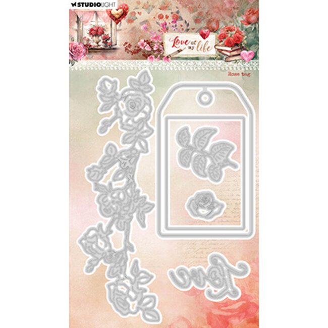 Studio Light SL Cutting Die Rose tag Love of my life nr.951