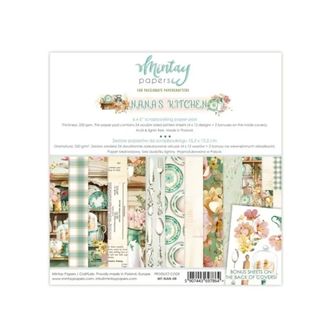 Mintay papers 6 x 6 Paper Pad - Nana's Kitchen