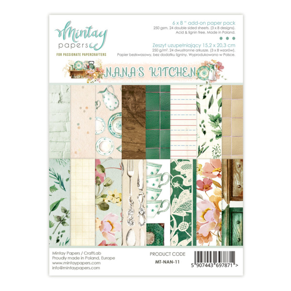 Mintay papers 6 X 8 ADD-ON PAPER PAD - NANA'S KITCHEN