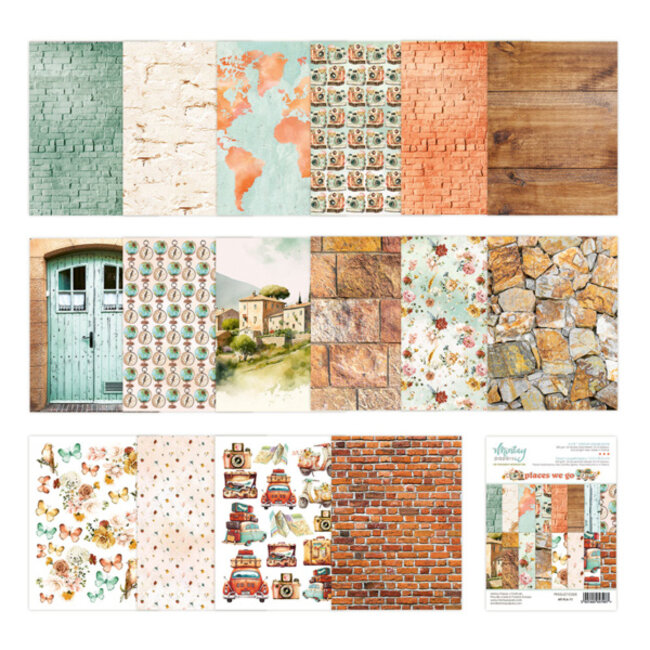 Mintay papers 6 X 8 ADD-ON PAPER PAD - PLACES WE GO