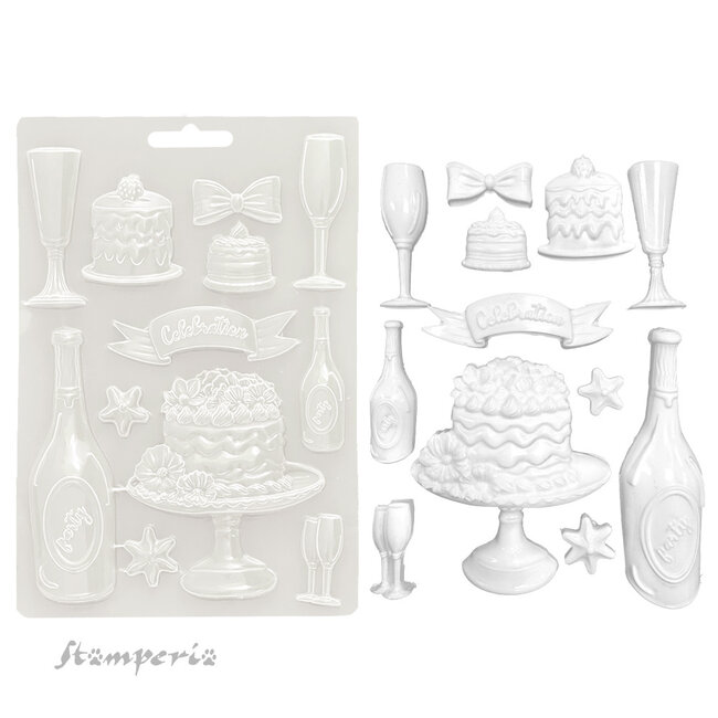 Stamperia Soft Mould A5 - Masquerade flut and cakes
