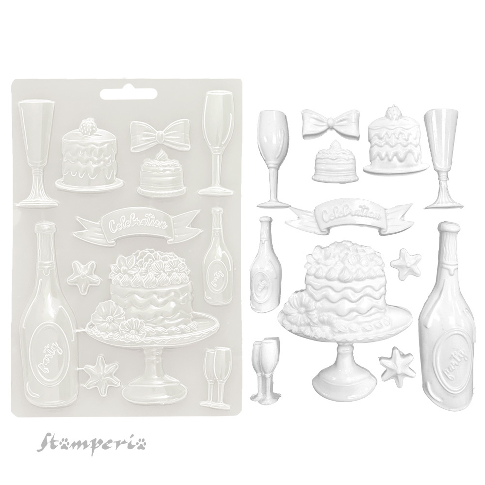 Stamperia Soft Mould A5 - Masquerade flut and cakes