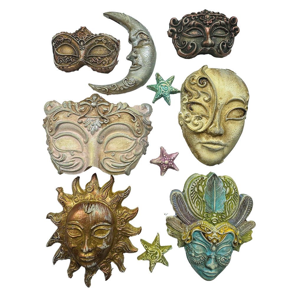 Stamperia Soft Mould A4 - Masquerade masks