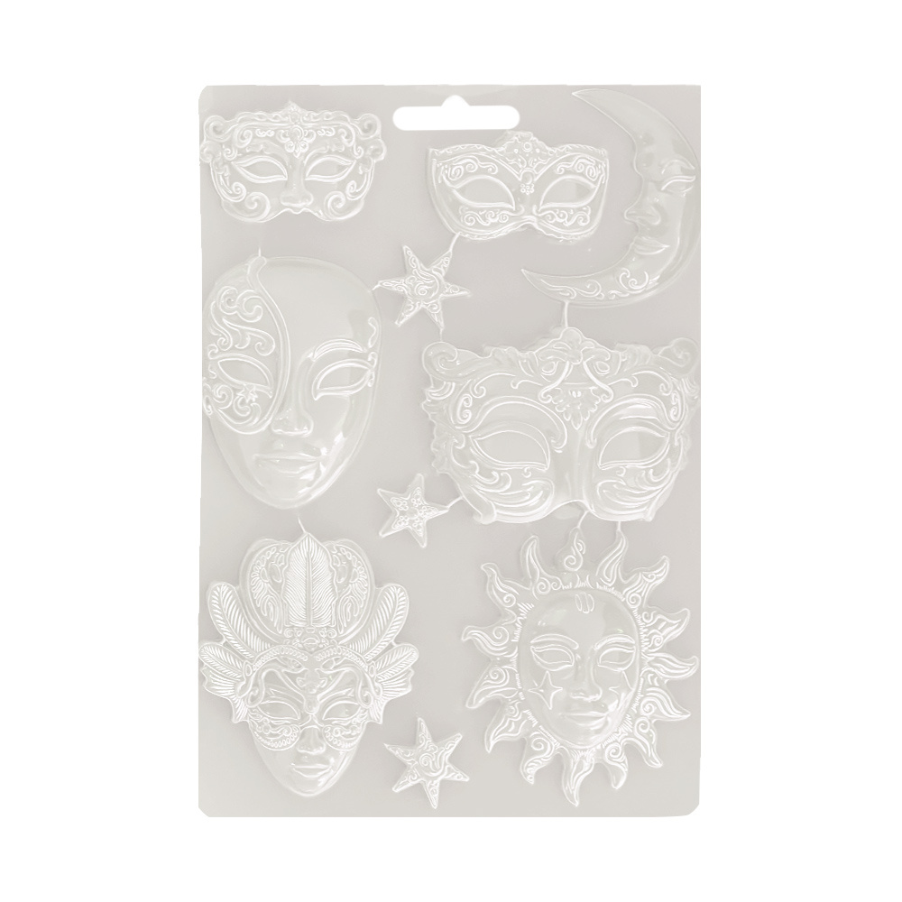 Stamperia Soft Mould A4 - Masquerade masks