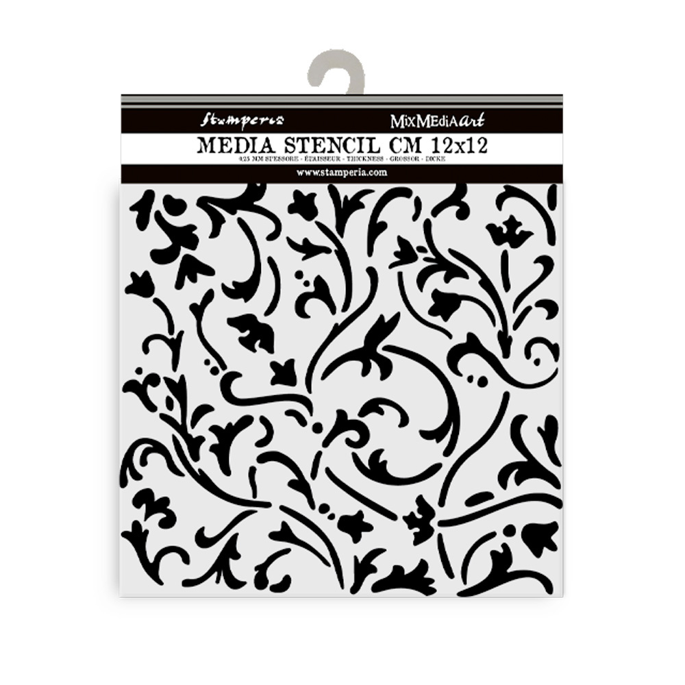 Stamperia Thick stencil cm 12X12 - Masquerade ornaments