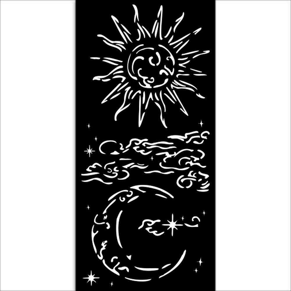 Stamperia Thick stencil cm 12X25 - Masquerade sun and moon