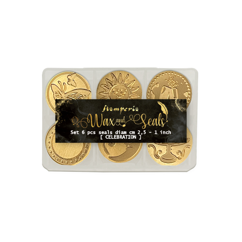 Stamperia Celebration Set 6 seals diam cm 2,5