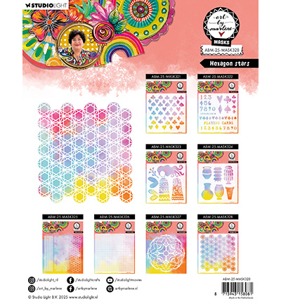 Studio Light ABM Mask Hexagon Stars Art By Marlene nr.328