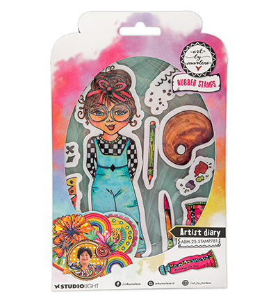 Studio Light ABM Cling Rubber Stamp Artist Diary Art By Marlene nr.781