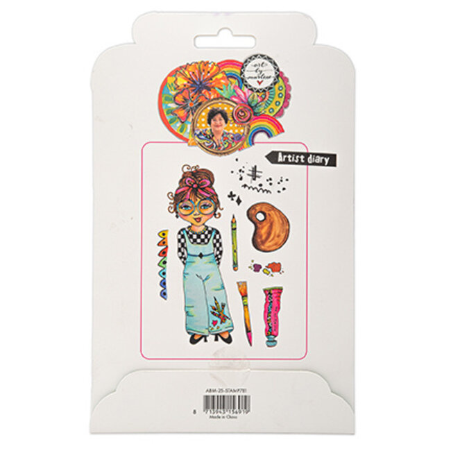 Studio Light ABM Cling Rubber Stamp Artist Diary Art By Marlene nr.781