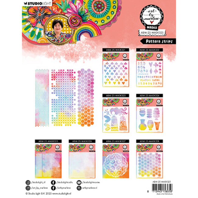 Studio Light ABM Mask Pattern Stripes Art By Marlene nr.325