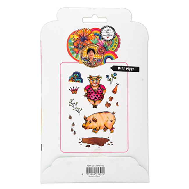Studio Light ABM Cling Rubber Stamp Miss Piggy Art By Marlene nr.782