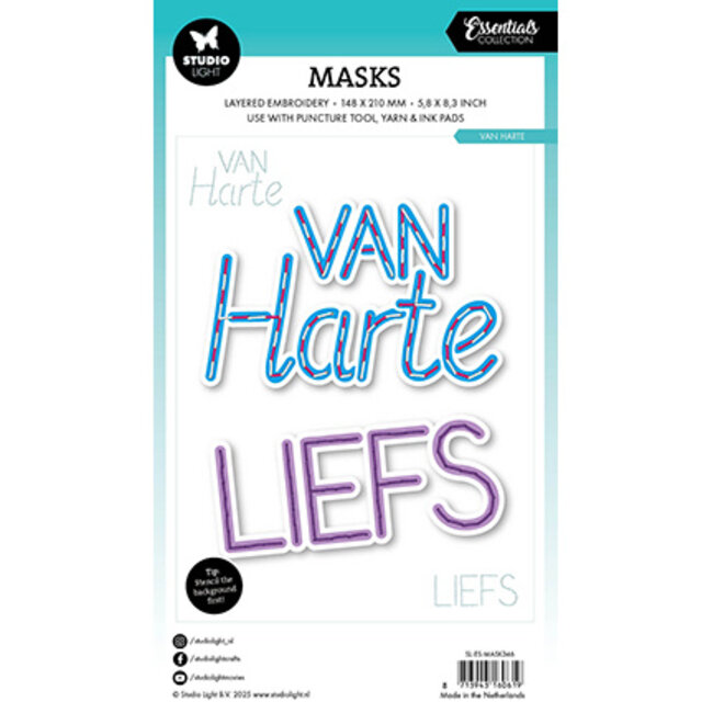 Studio Light SL Mask Embroidery, Van harte Essentials nr.346