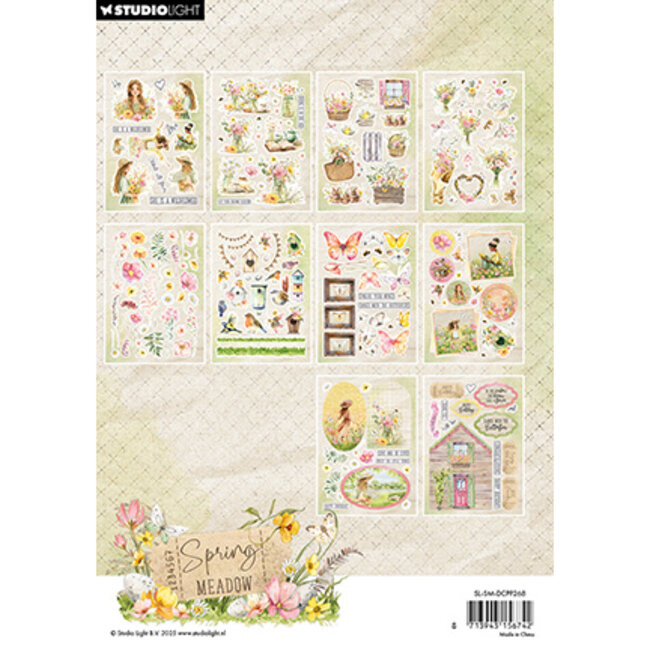 Studio Light SL Die-cut Paper Pad Paper Elements Spring Meadow nr.268