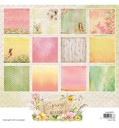 Studio Light SL Designer Paper Pad Backgroundpaper Spring Meadow nr.270