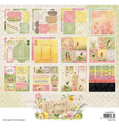 Studio Light SL Mixed Paper Pad Envelops, Cards Spring Meadow nr.269