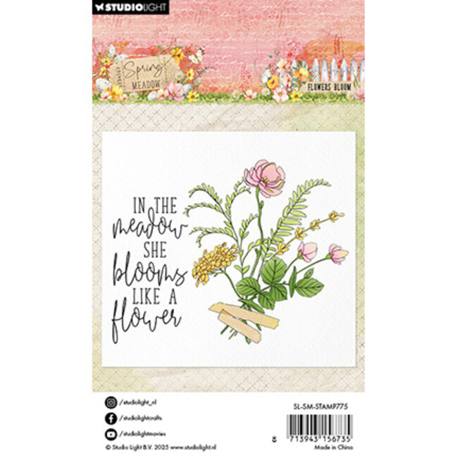 Studio Light SL Clear Stamp Flower Bloom Spring Meadow nr.775