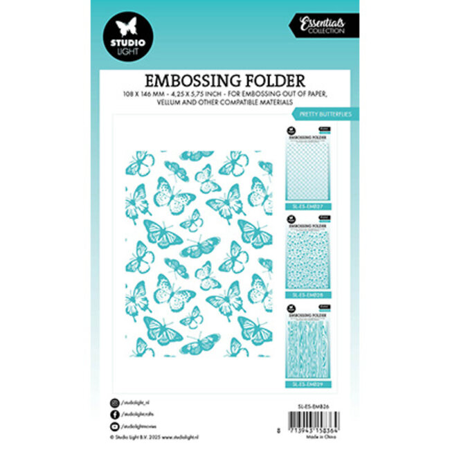 Studio Light SL Embossing Folders Pretty Butterflies Essentials nr.26