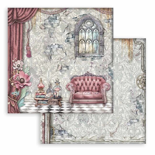 Stamperia Papierblok 20,3x20,3 cm - 10 vellen - Master of Magic