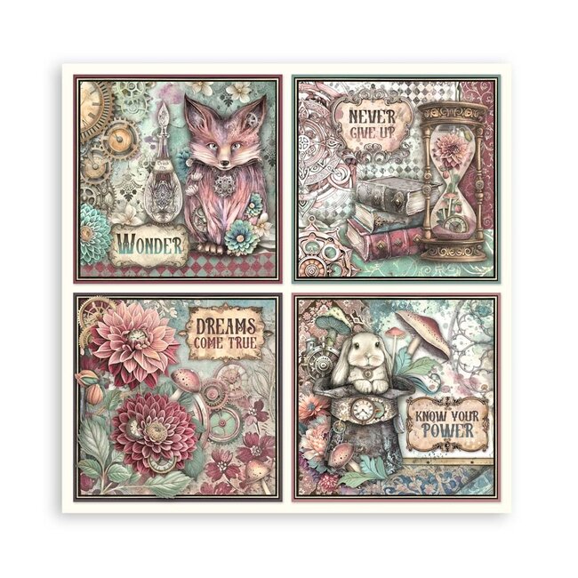 Stamperia Papierblok 20,3x20,3 cm - 22 vellen - Single Face Master of Magic