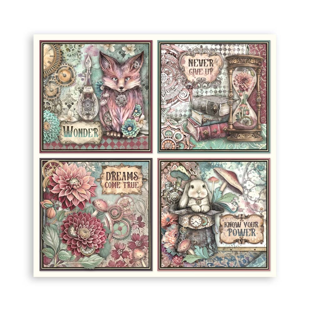 Stamperia Scrapbooking Pad 22 sheets cm 20,3X20,3 (8"X8") Single Face Master of Magic