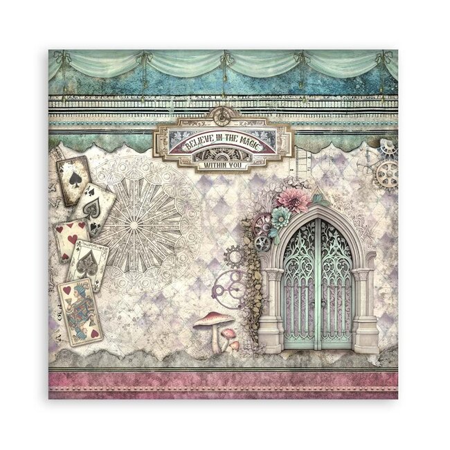 Stamperia Papierblok 20,3x20,3 cm - 22 vellen - Single Face Master of Magic