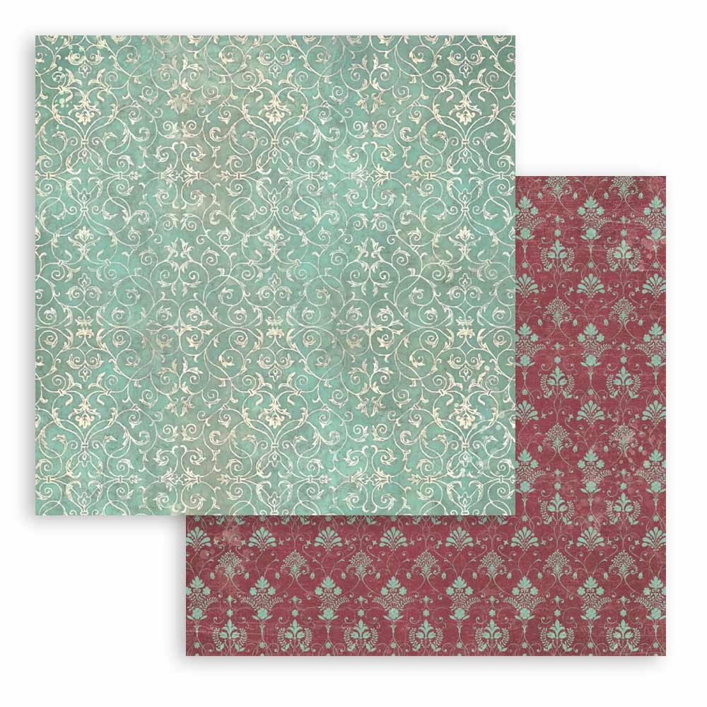 Stamperia Scrapbooking Double face sheet - Master of Magic turquoise tapestry