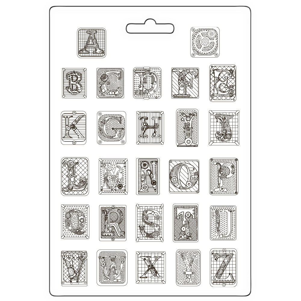 Stamperia Soft Mould A4 - Master of Magic alphabet