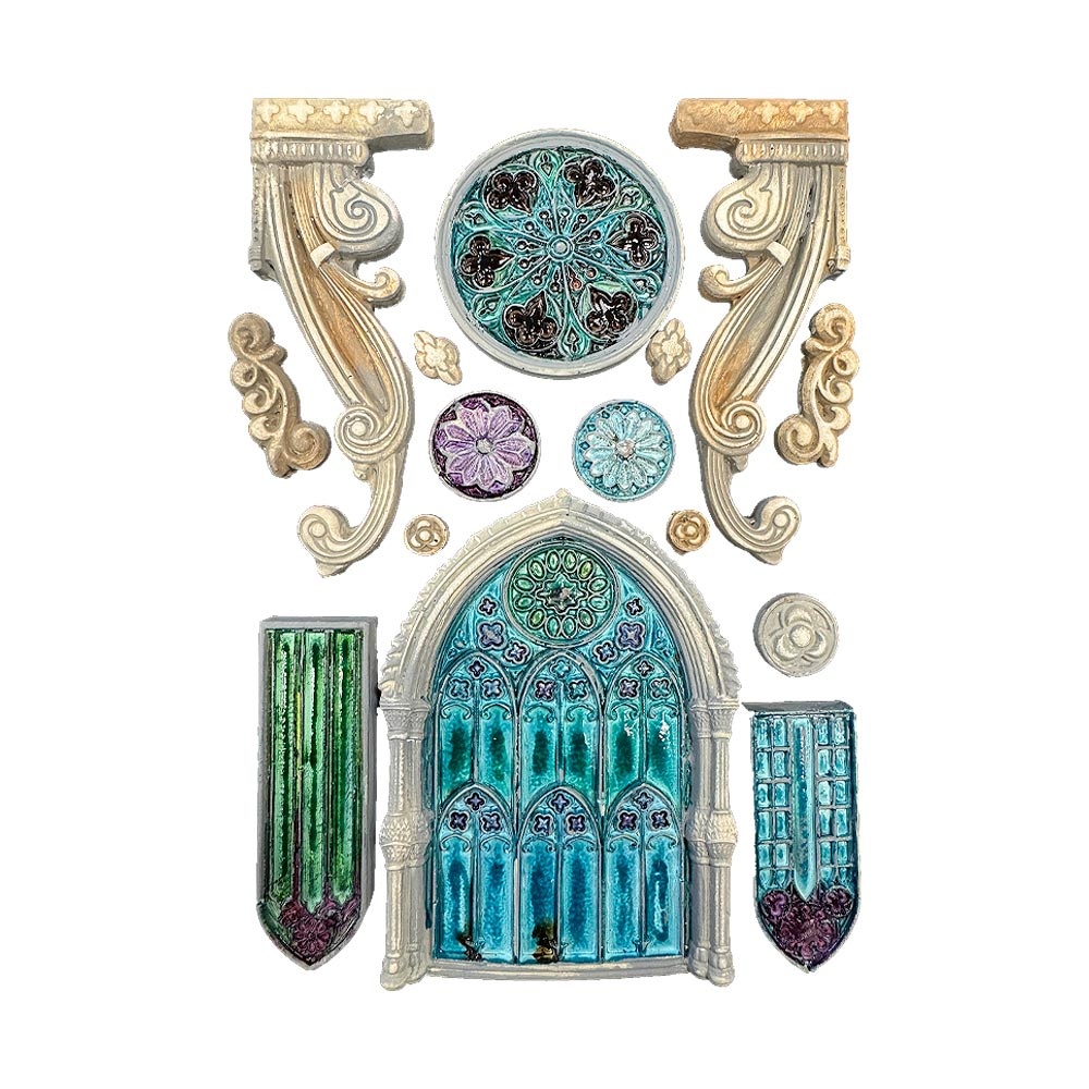 Stamperia Silicon mould A5 - Master of Magic gothic architecture elements