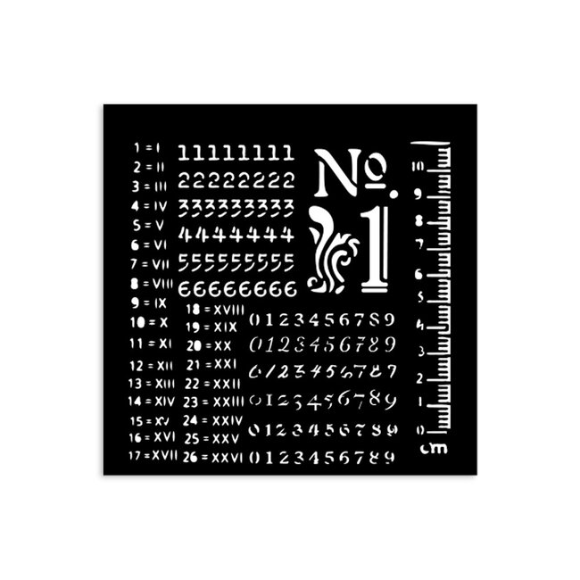 Stamperia Thick stencil cm 12X12 - Numbers pattern