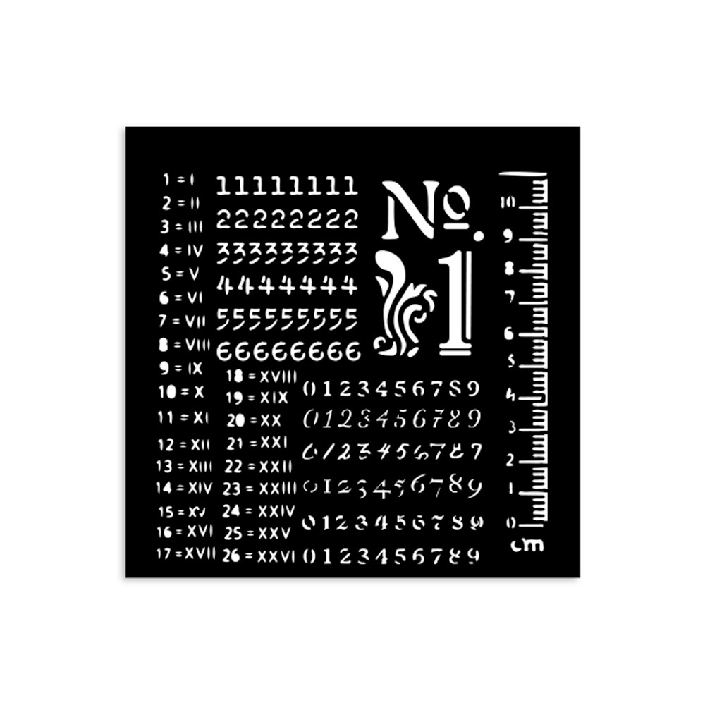Stamperia Thick stencil cm 12X12 - Numbers pattern