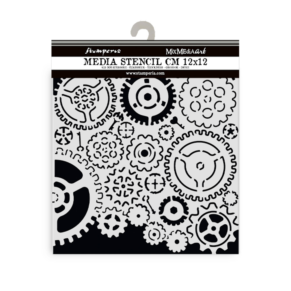 Stamperia Thick stencil cm 12X12 - Gears pattern