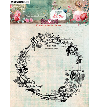 Studio Light JMA Clear stamps Flower Circle Frame Sending You Love nr.796