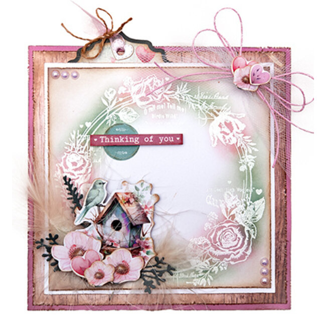 Studio Light JMA Clear stamps Flower Circle Frame Sending You Love nr.796